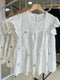 Summer Embroidered Patchwork Border Layer Tops